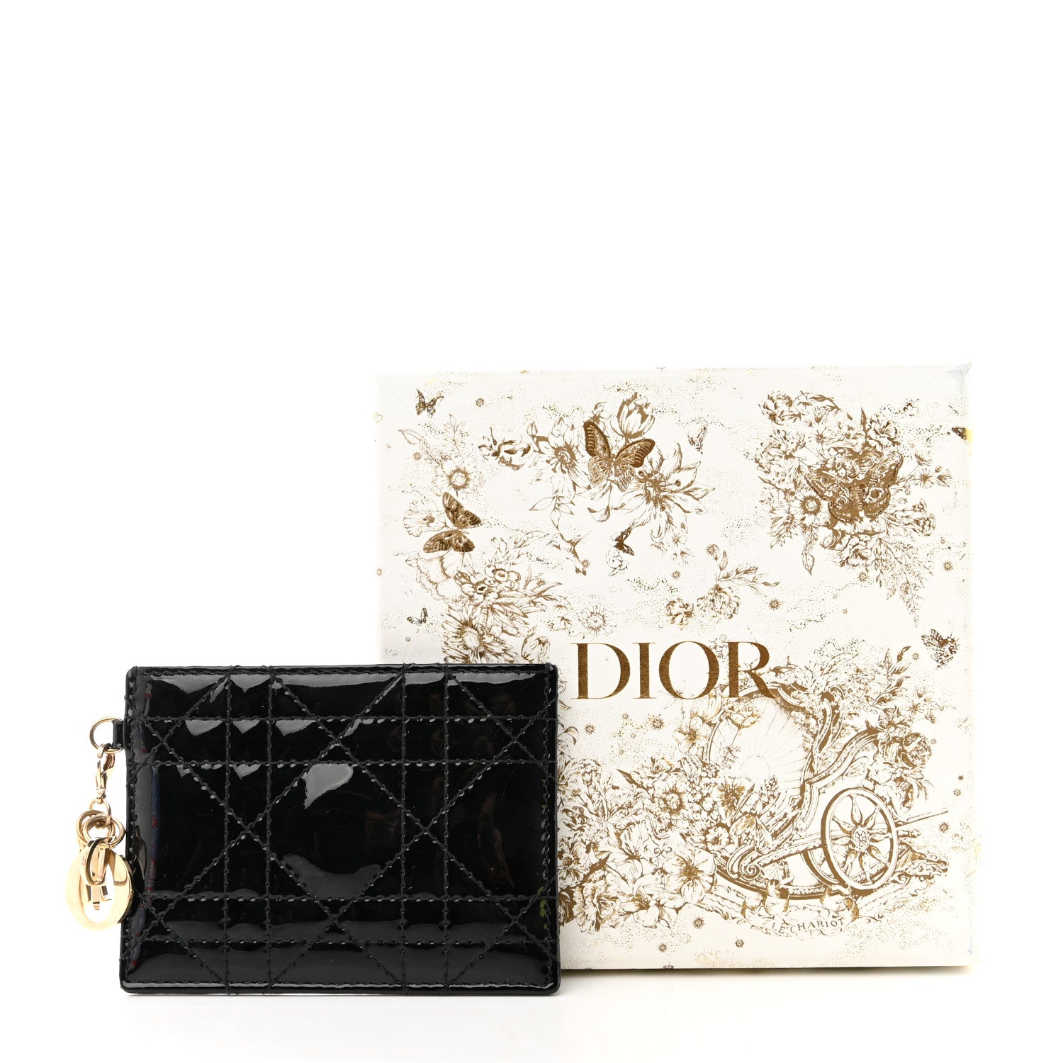 Christian Dior Patent Cannage Lady Dior Card Holder Black 10 of 10