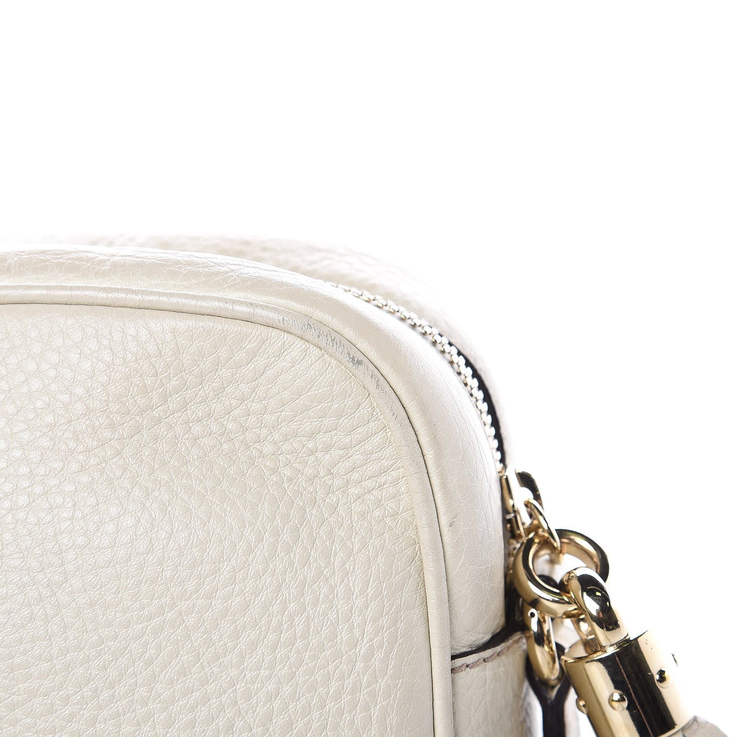 Gucci Pebbled Calfskin Small Soho Disco Bag Off White 9 of 12