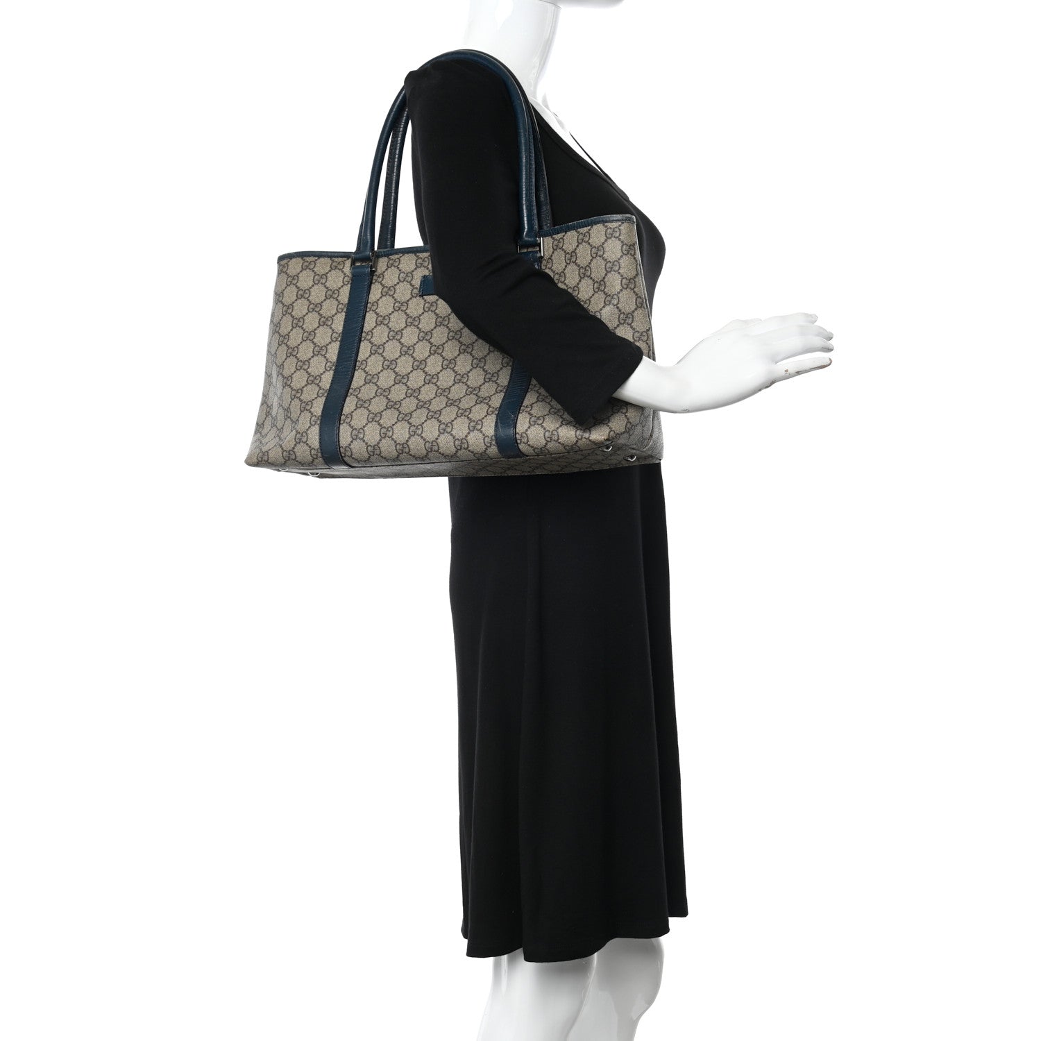 Gucci GG Plus Monogram Medium Joy Tote Navy 3 of 18