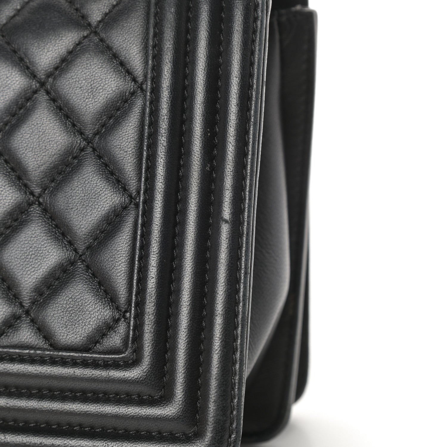 Chanel Lambskin Quilted Medium Boy Flap Black 17 of 19