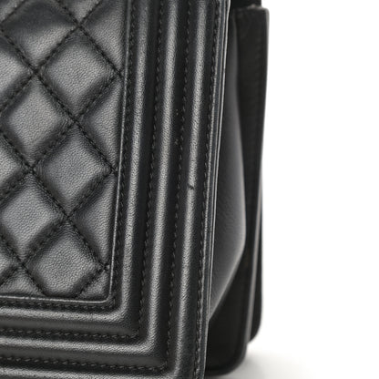 Chanel Lambskin Quilted Medium Boy Flap Black 17 of 19