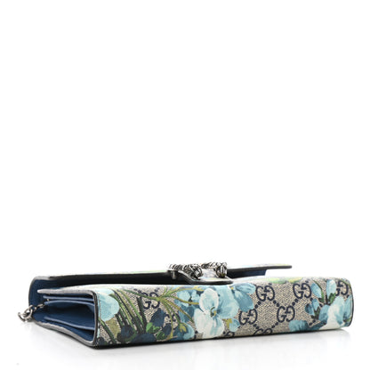 Gucci GG Supreme Monogram Blooms Mini Dionysus Chain Wallet Beige Blue Navy Vintage Blue 3 of 9