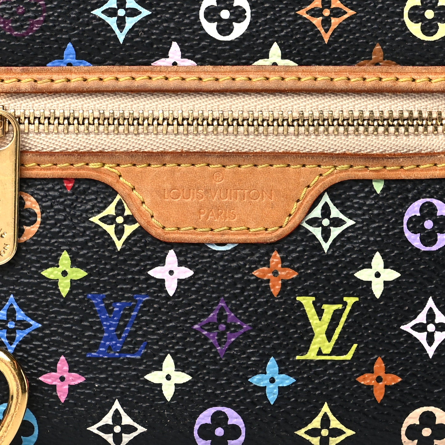 Monogram Multicolor Pochette Plate MM Black
