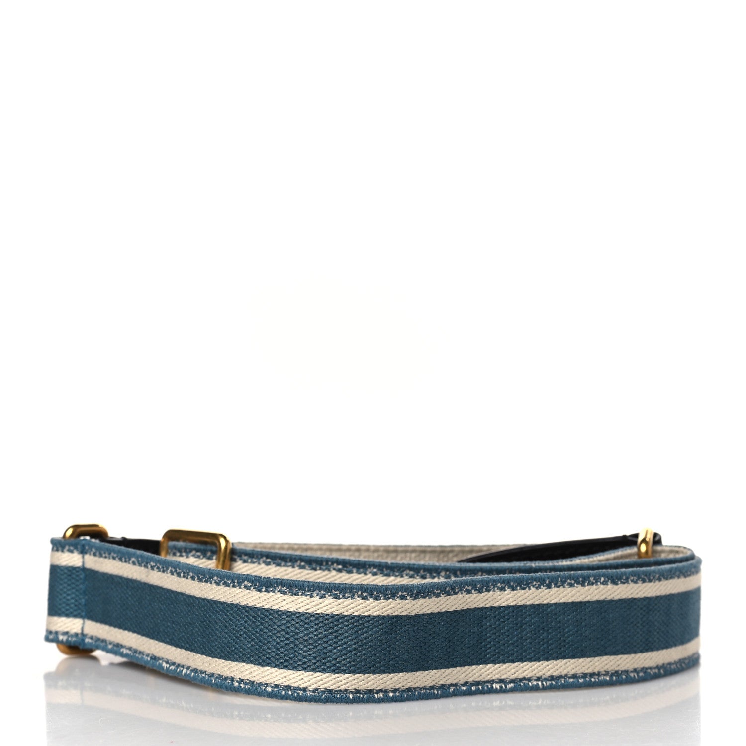 Christian Dior Canvas Embroidered Adjustable Shoulder Strap Deep Ocean 2 of 5