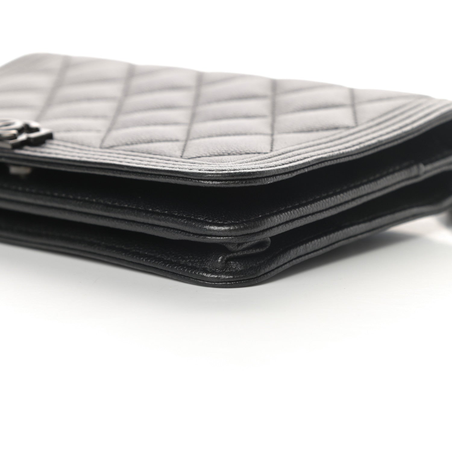 Chanel Caviar Quilted Boy Wallet On Chain WOC So Black 11 of 14