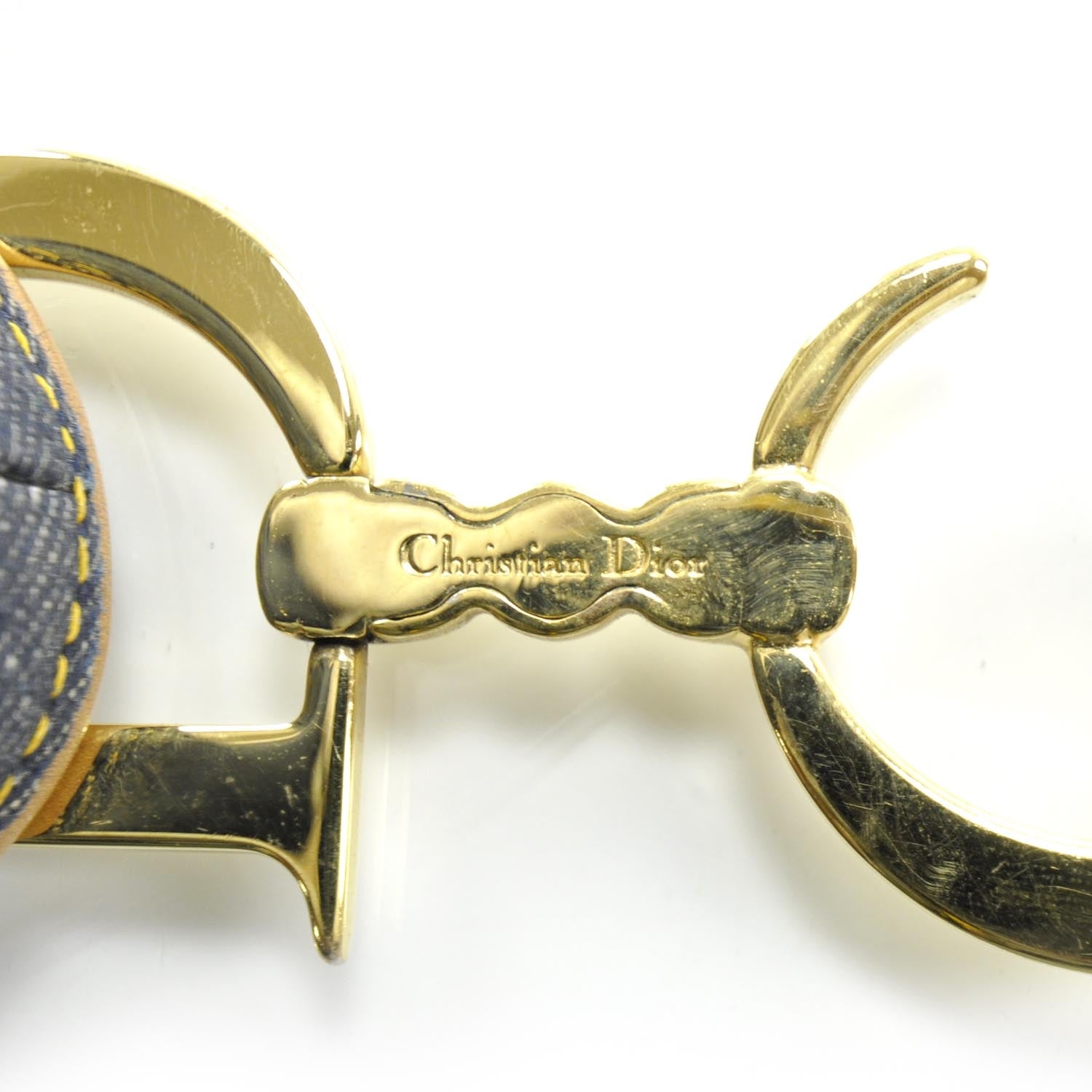 Christian Dior Denim Calfskin Saddle Bag Blue 10 of 10