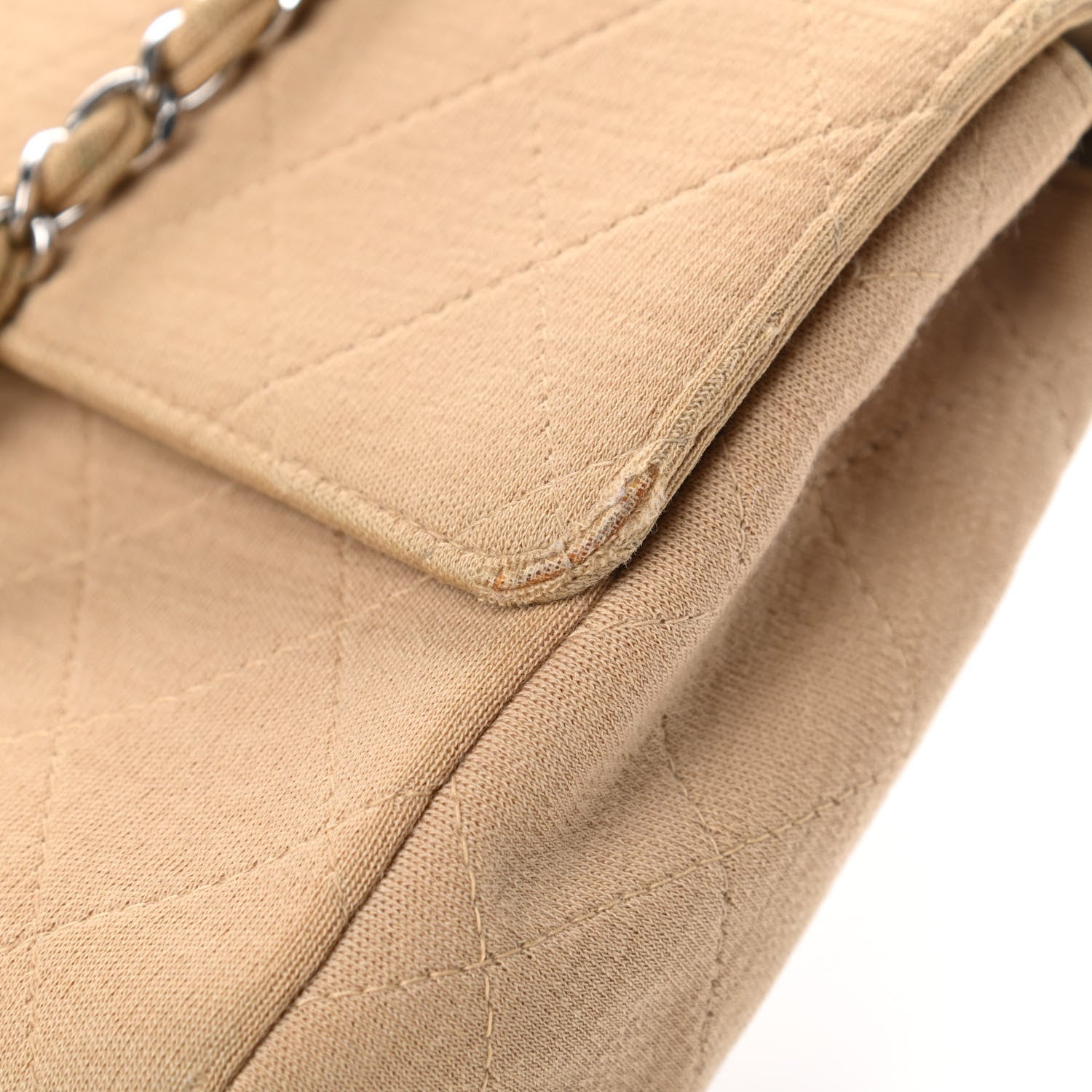 Chanel Jersey Quilted Medium Single Flap Beige 15 of 16