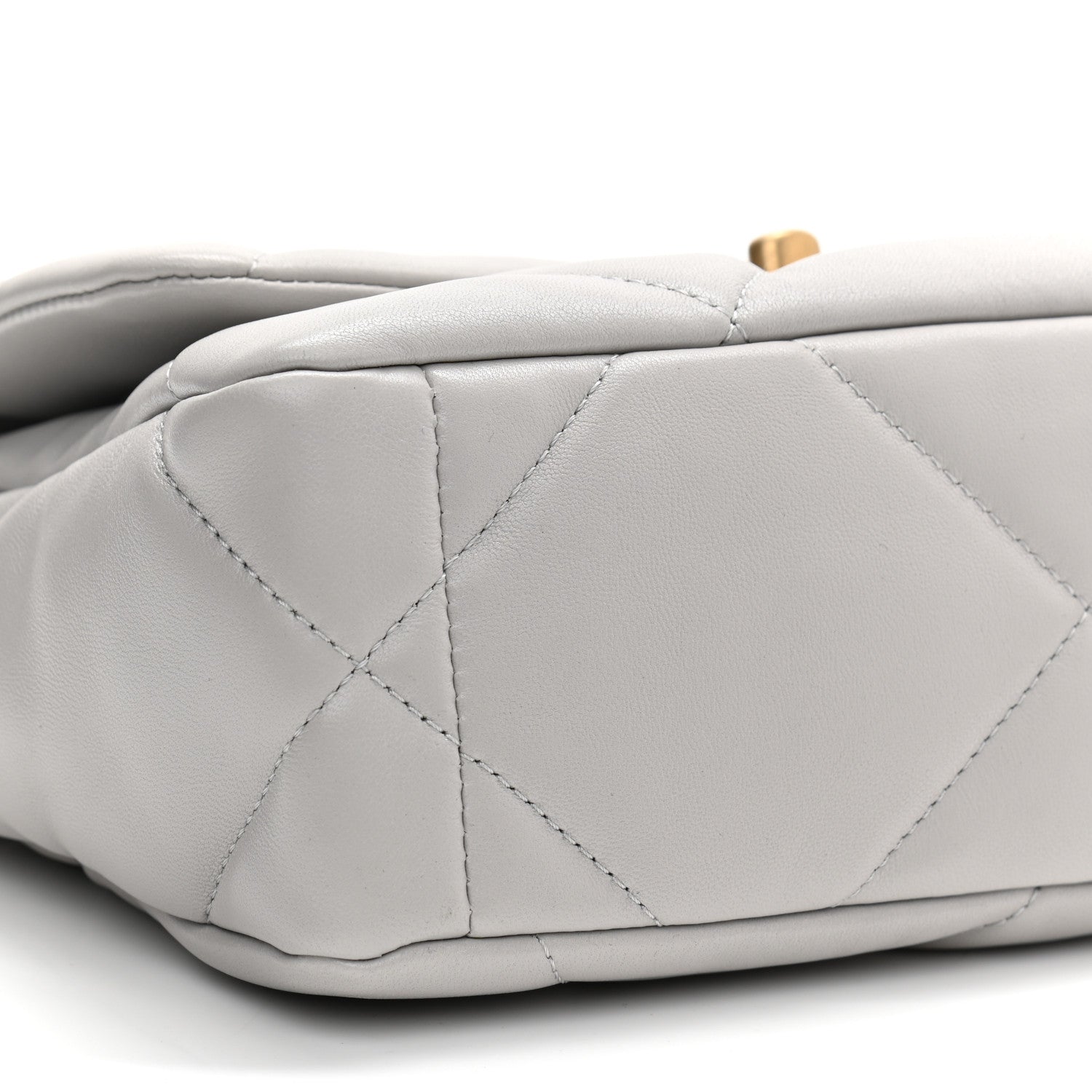 Chanel Lambskin Quilted Medium Chanel 19 Flap Grey 9 of 10