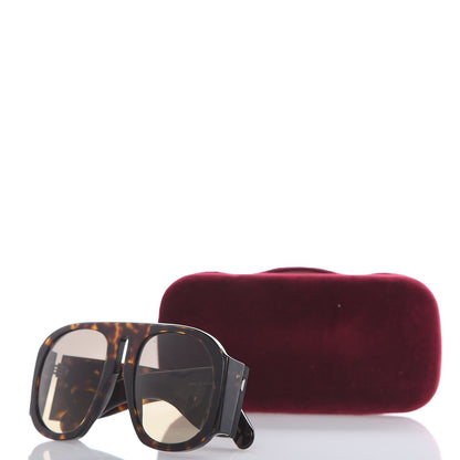 Gucci Oversized Aviator Sunglasses GG0152S Tortoise 7 of 7