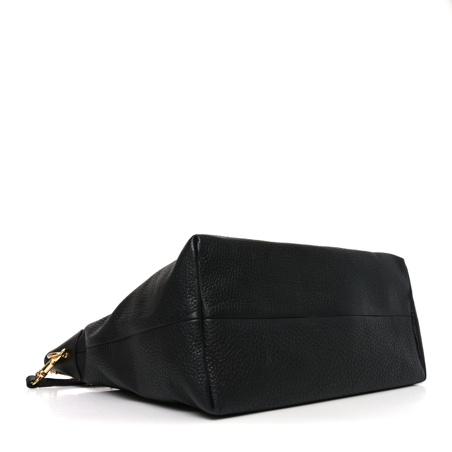 Vitello Medusa Tote Black