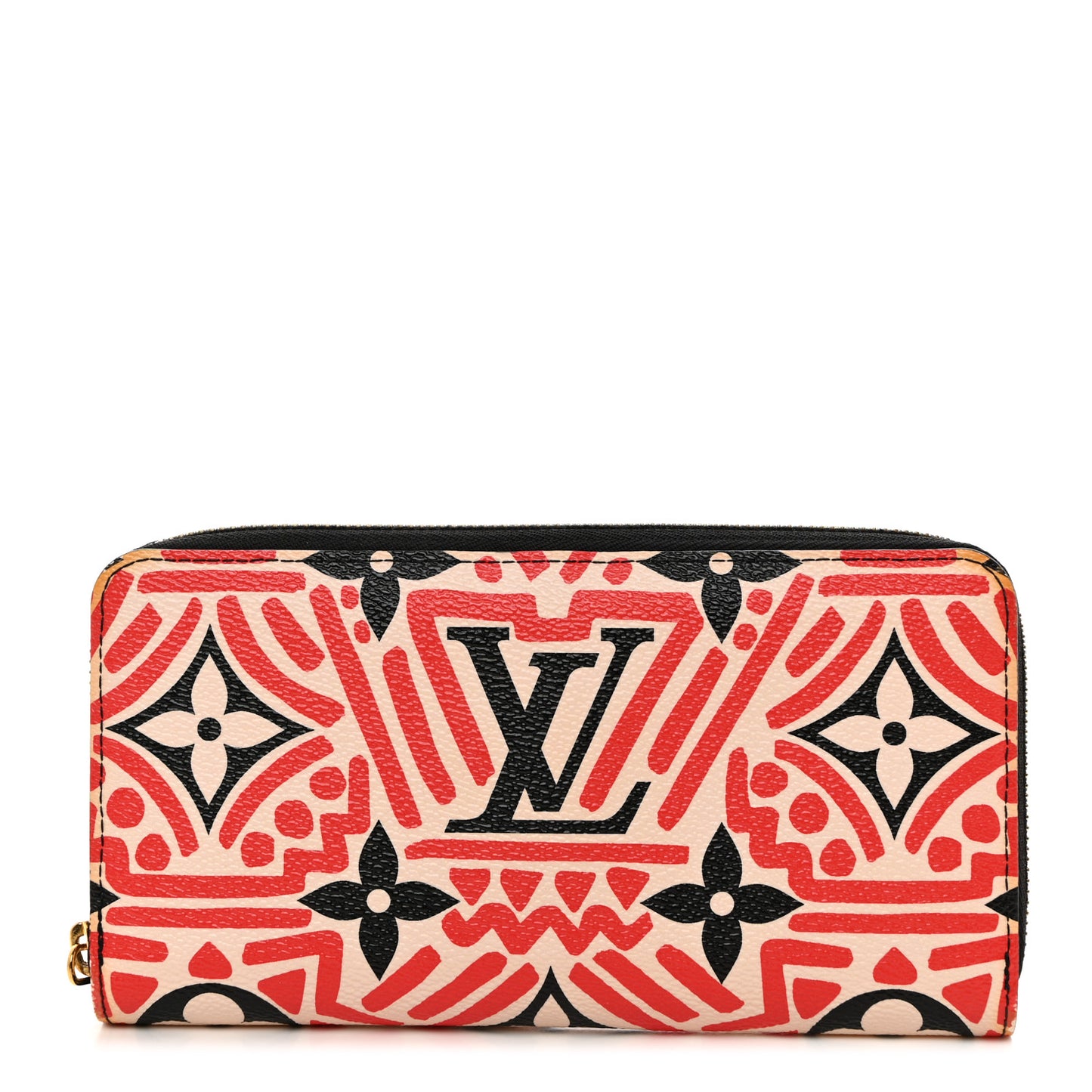Monogram Giant Crafty Zippy Wallet Creme Rouge Black