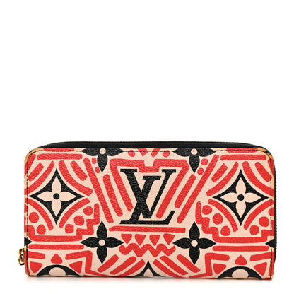 Louis Vuitton Monogram Giant Crafty Zippy Wallet Creme Rouge Black 1 of 8