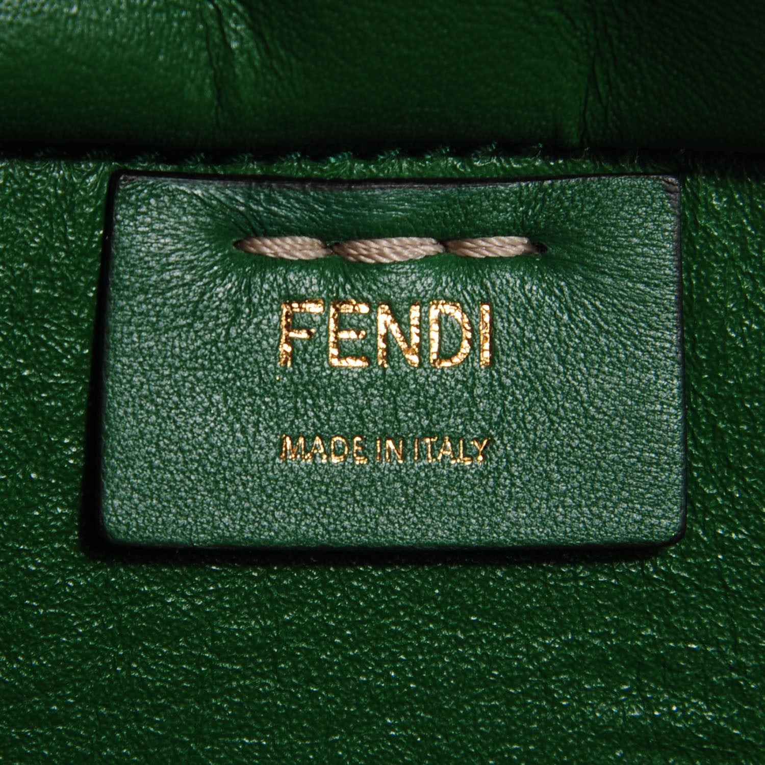 Fendi Vitello Dolce Shiny Nappa Petite 3Jours Tote Tortora Emerald 6 of 11