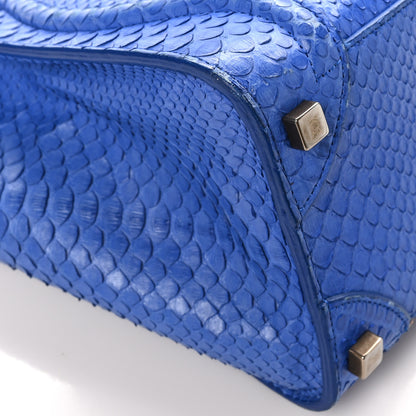 Celine Snakeskin Micro  Luggage Blue 10 of 12