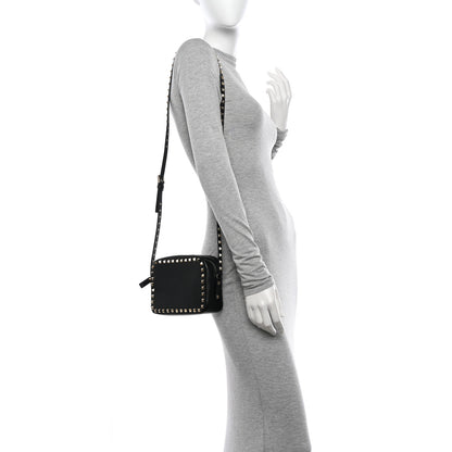 Valentino Garavani Calfskin Rockstud Camera Crossbody Bag Black 2 of 11