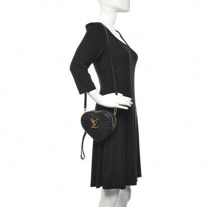 Louis Vuitton Calfskin New Wave Heart Bag Black 2 of 12