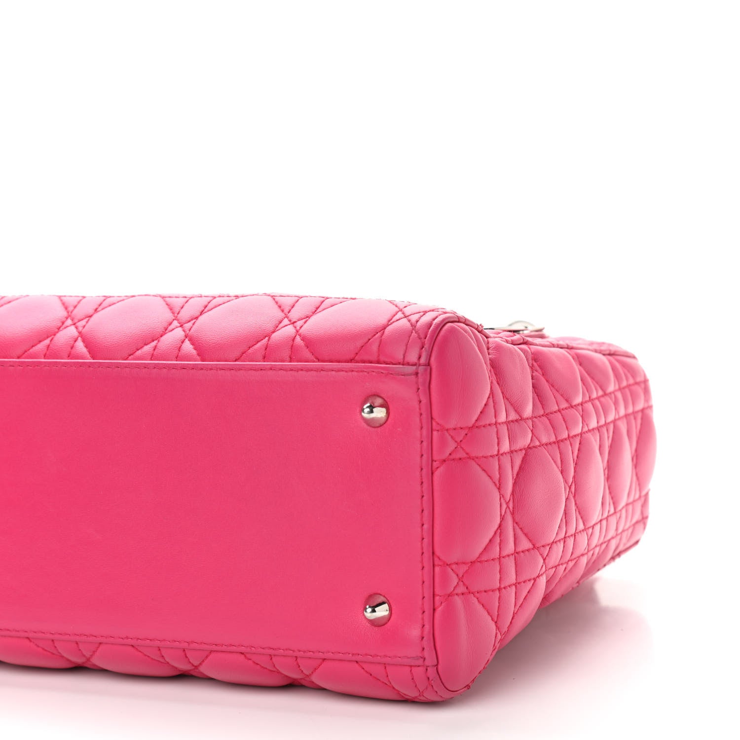 Christian Dior Lambskin Cannage Medium Lady Dior Pink 9 of 9