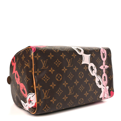 Louis Vuitton Monogram Roses Speedy 30 4 of 9
