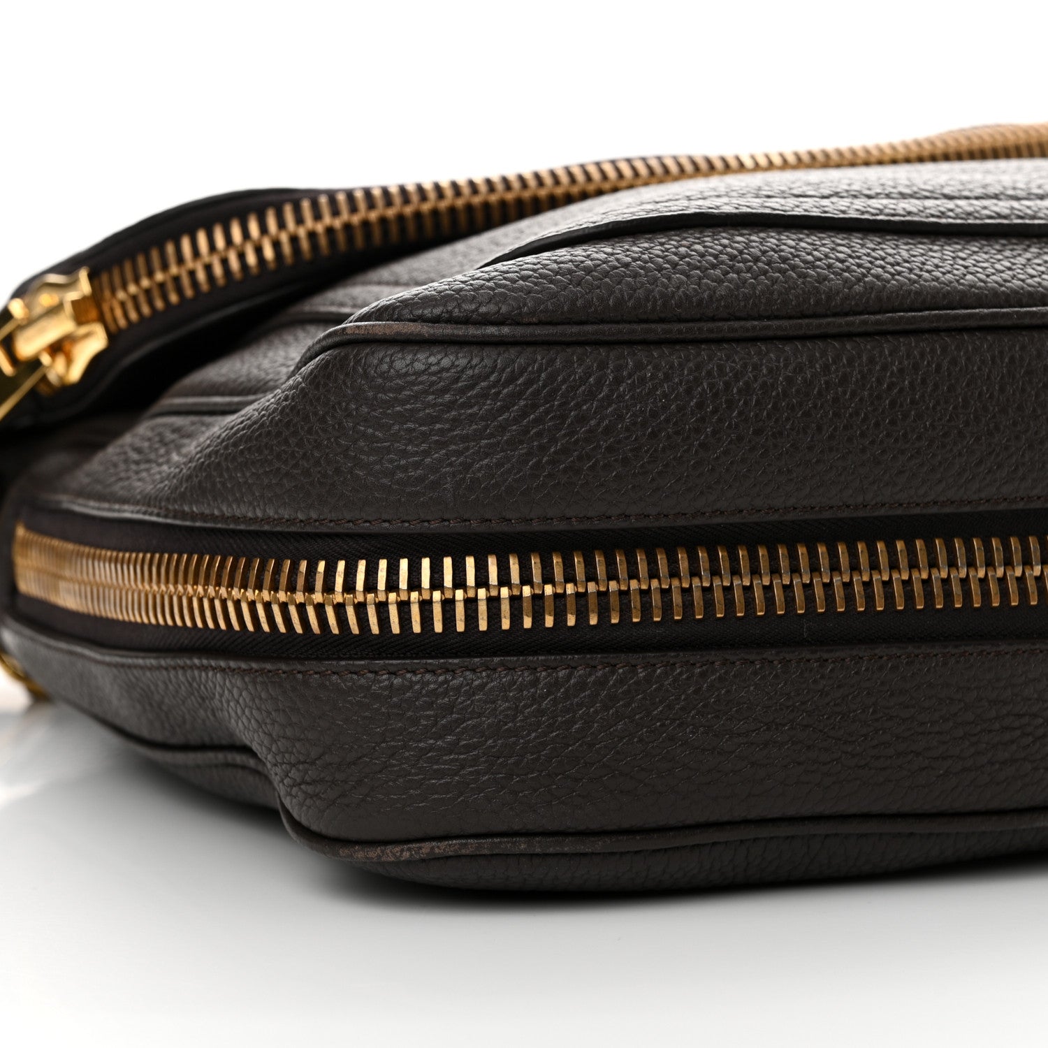 Tom Ford Pebbled Calfskin Large Jennifer Dark Brown 9 of 12