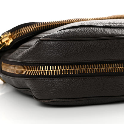 Tom Ford Pebbled Calfskin Large Jennifer Dark Brown 9 of 12