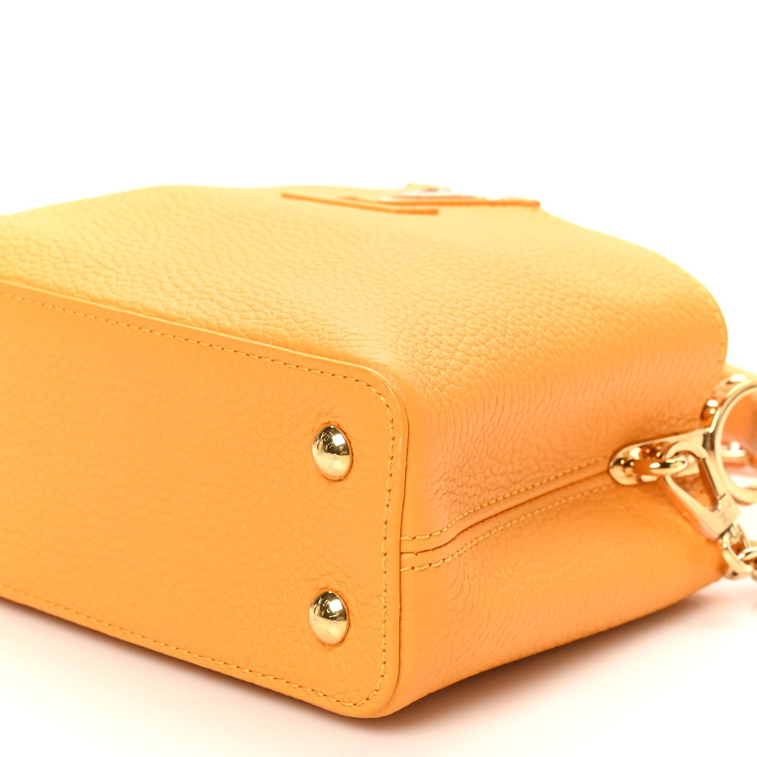 Louis Vuitton Taurillon Mini Capucines Sunbeam Yellow 9 of 9
