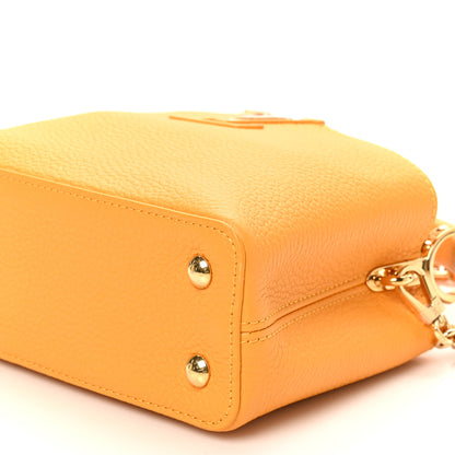 Louis Vuitton Taurillon Mini Capucines Sunbeam Yellow 9 of 9