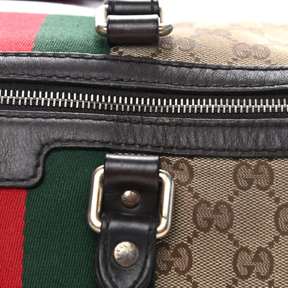 Gucci Monogram Vintage Web Medium Boston Dark Brown 21 of 26