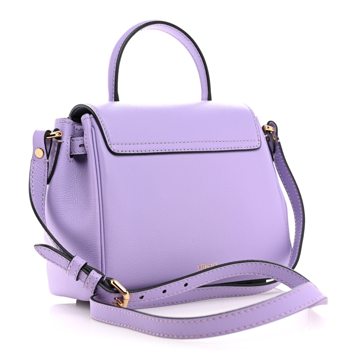 Calfskin Medusa Small Top Handle Handbag Lilac