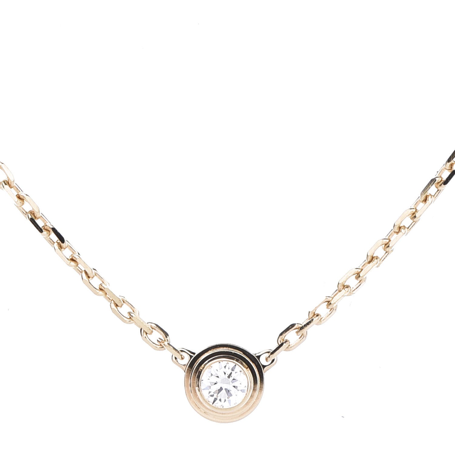 Cartier 18K Yellow Gold Diamond XS D'Amour Pendant Necklace 4 of 6