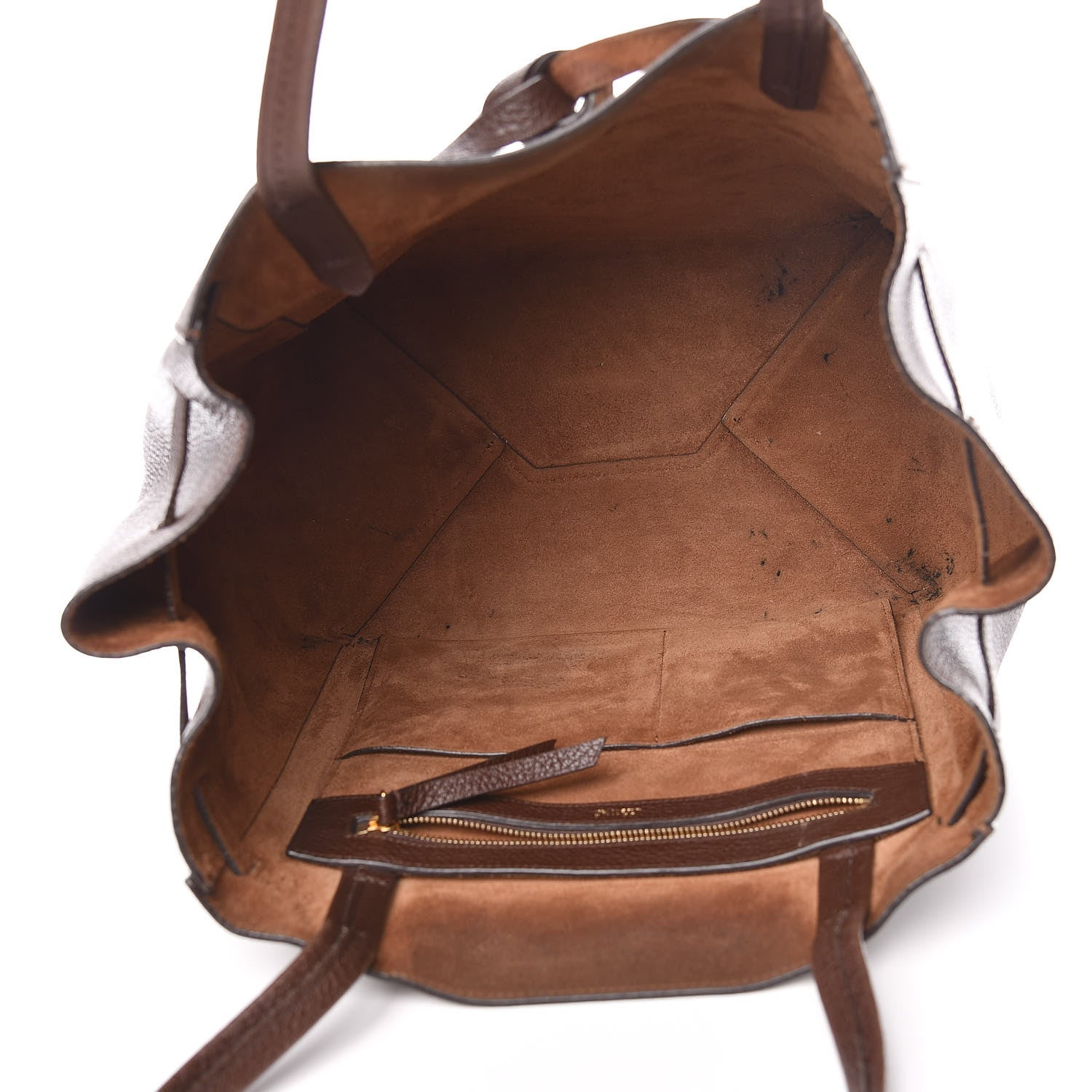 Celine Soft Grained Calfskin Small Belt Cabas Phantom Brown 5 of 18