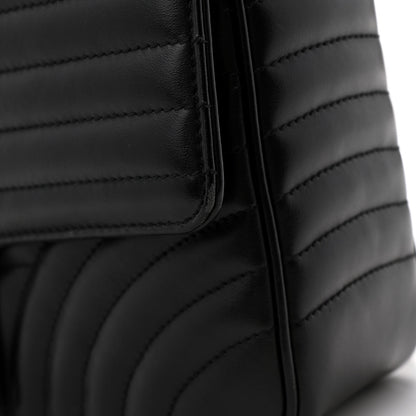 Prada Soft Calfskin Impunture Diagramme Large Chain Flap Shoulder Bag Black 12 of 12