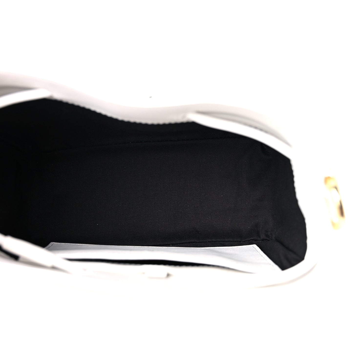 Smooth Calfskin Mini Soleil Bucket Bag White
