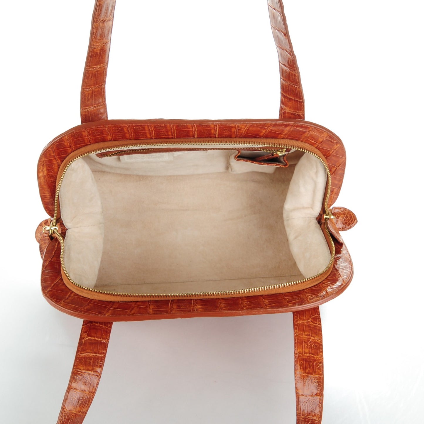 Crocodile Frame Bag Brown