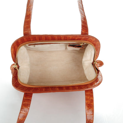 Nancy Gonzalez Crocodile Frame Bag Brown 5 of 7
