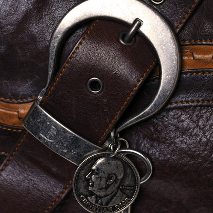Christian Dior Calfskin Large Gaucho Double Saddle Bag Brown 24 of 30