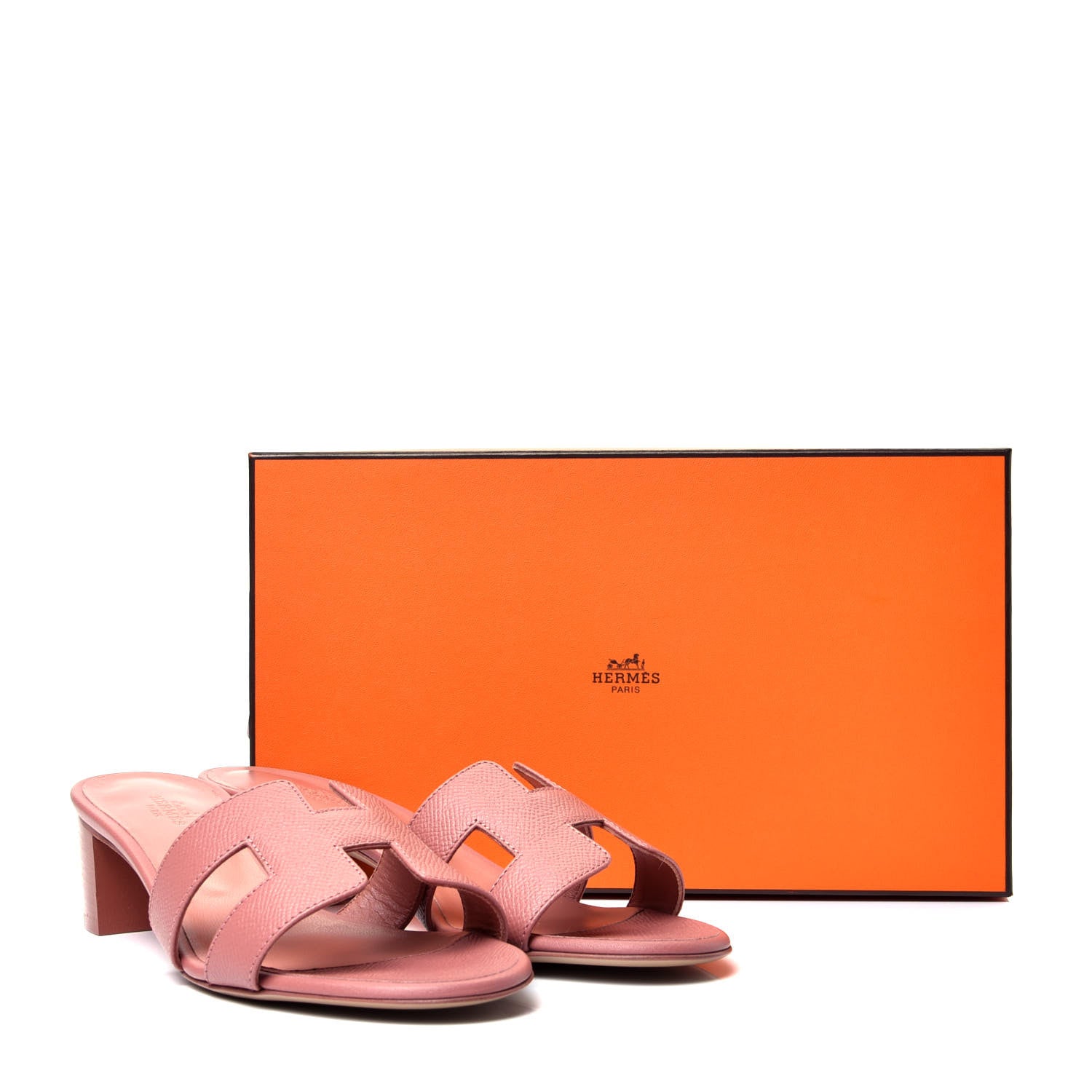 Hermes Epsom Oasis Sandals 37 Rose Aube 9 of 9