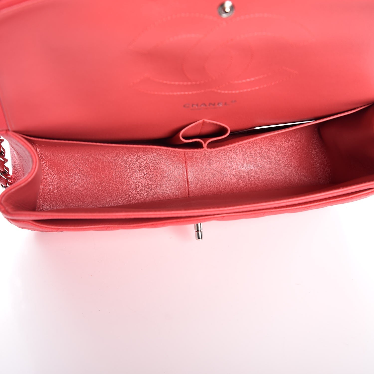 Chanel Caviar Quilted Jumbo Double Flap Red 6 of 8