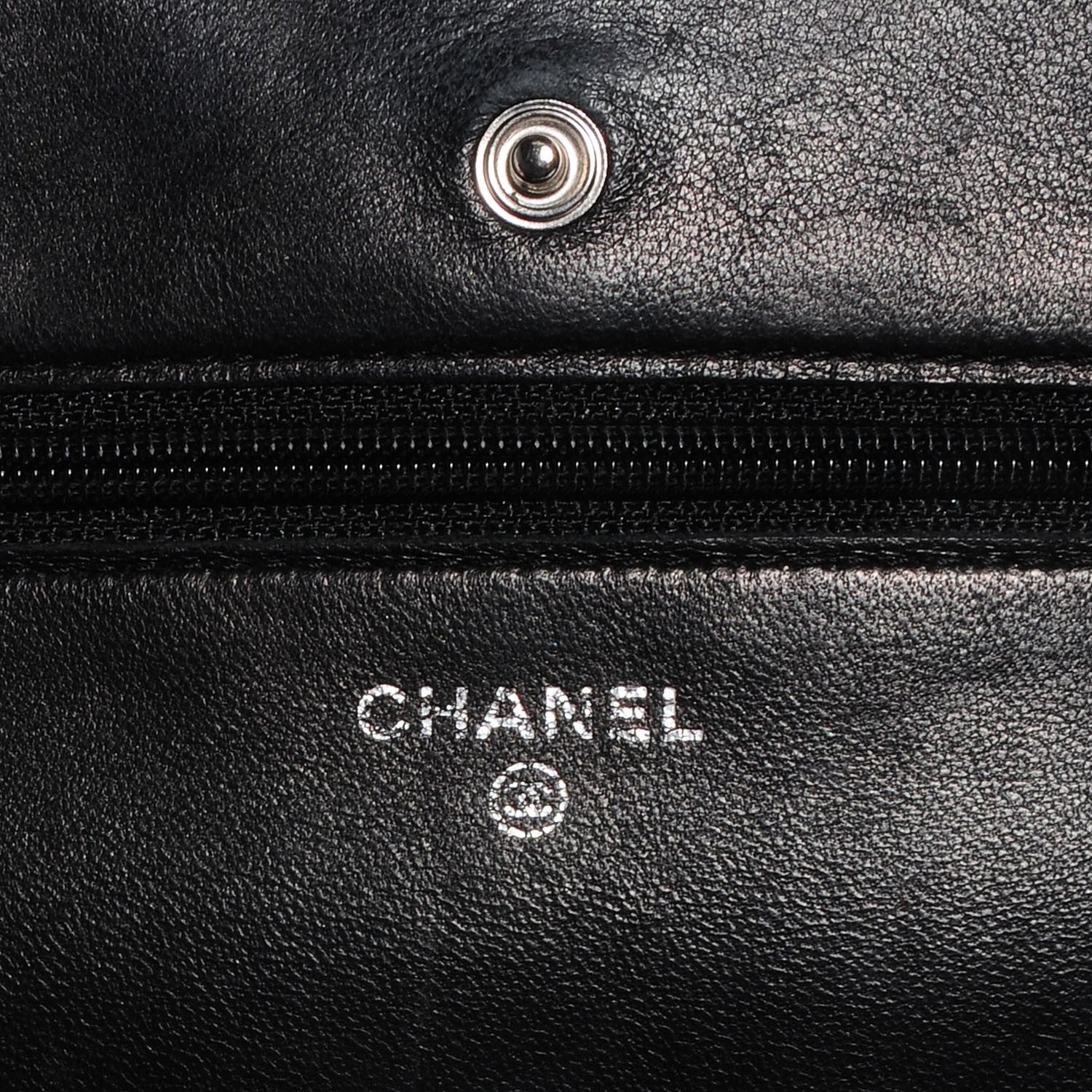 Chanel Lambskin Quilted Wallet On Chain WOC Black 5 of 8