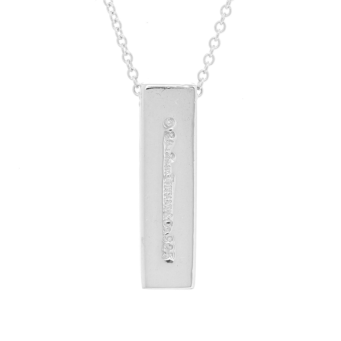 Sterling Silver Diamond Paloma Picasso Love and Kisses Bar Pendant Necklace