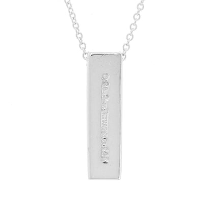 Tiffany Sterling Silver Diamond Paloma Picasso Love and Kisses Bar Pendant Necklace 5 of 5