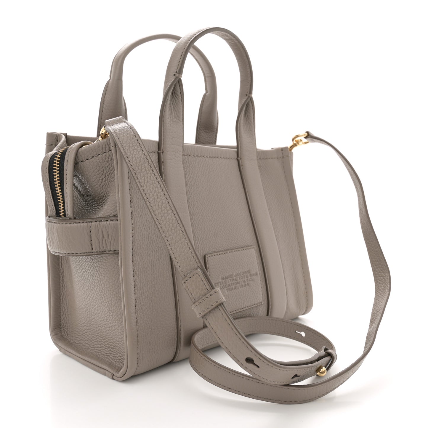 Grained Calfskin Small The Tote Bag Cement