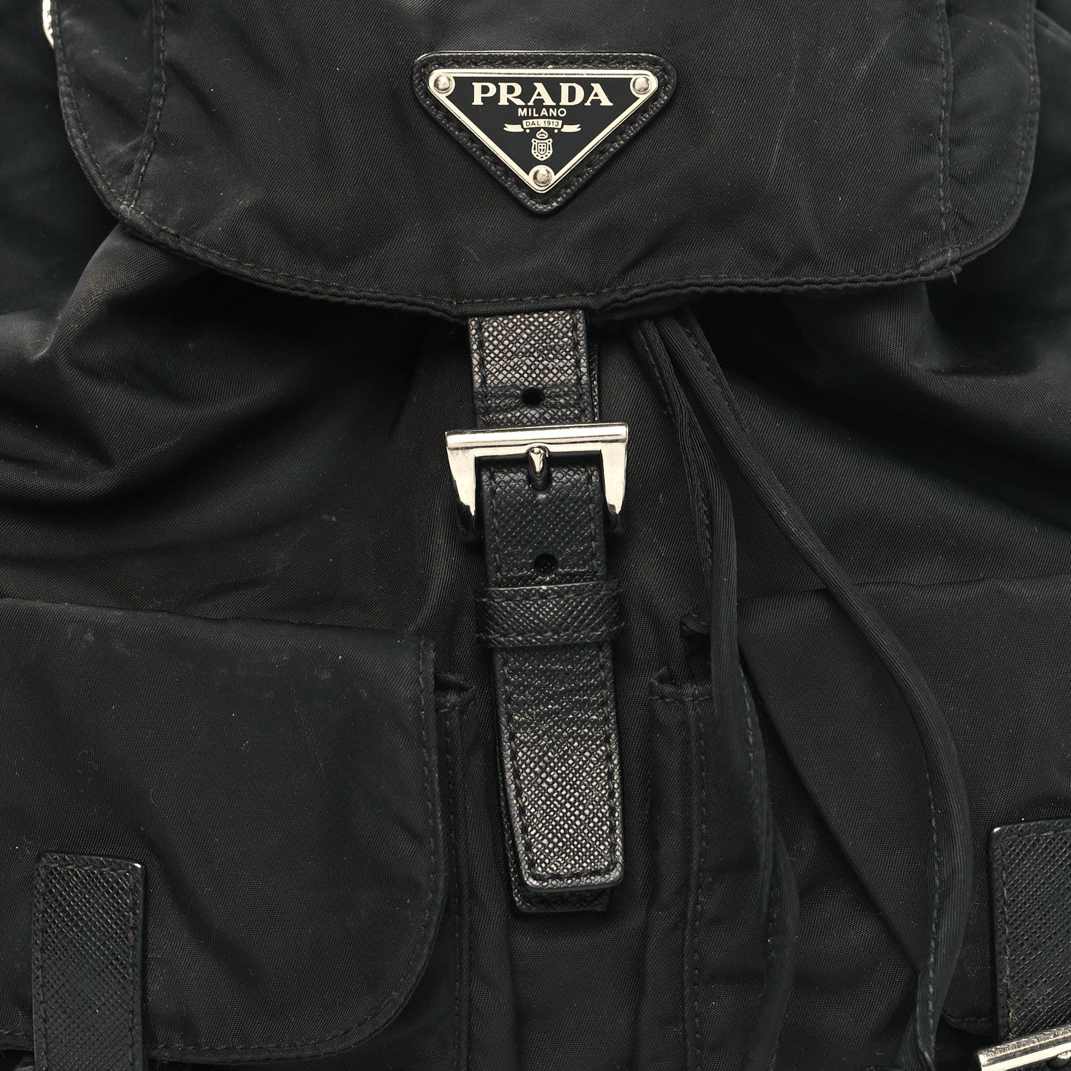 Prada Nylon Vela Medium Backpack Black 7 of 9