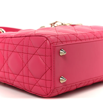 Christian Dior Lambskin Cannage Small My ABCDior Lady Dior Fraise 9 of 10
