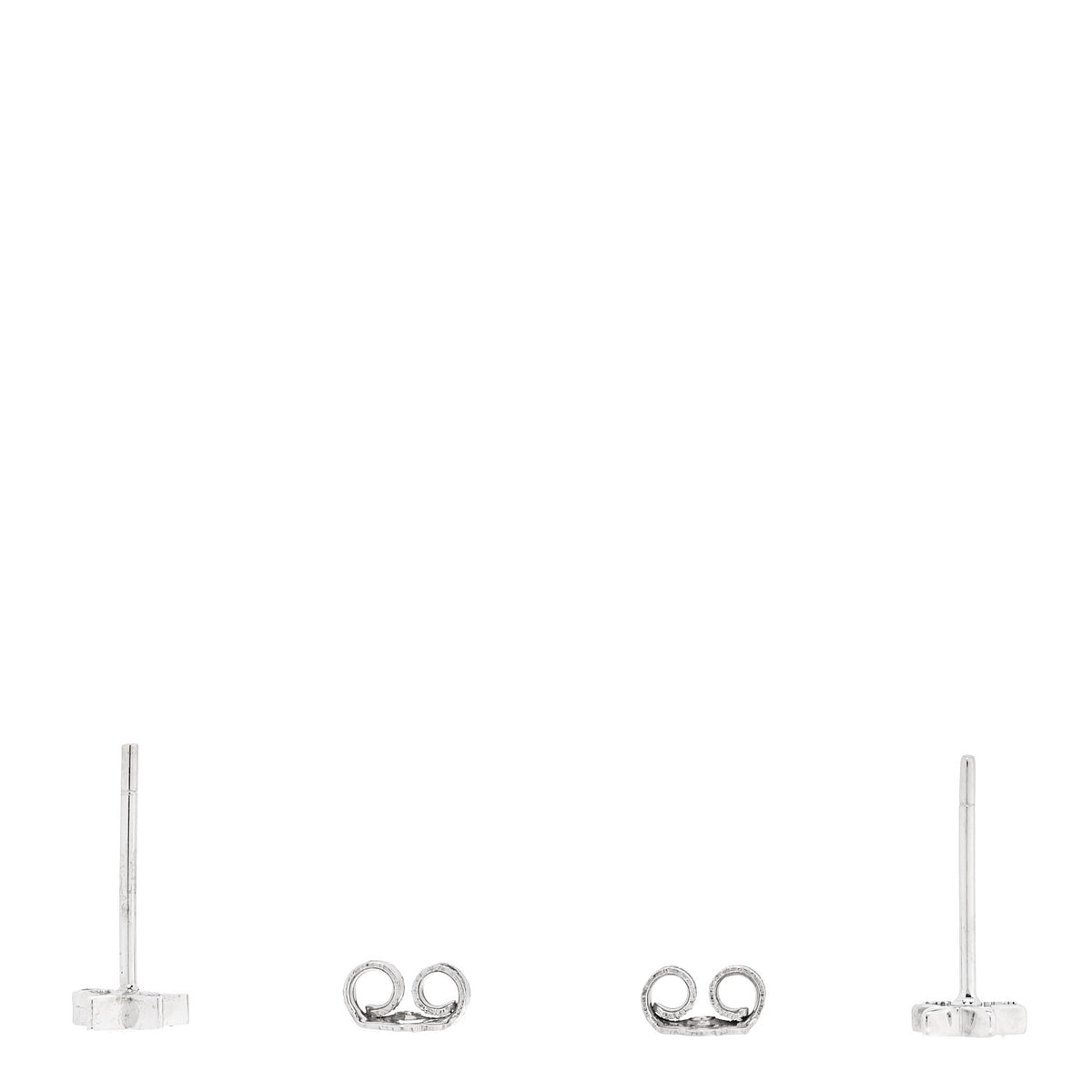 18K White Gold Diamond Mini Star Stud Earrings