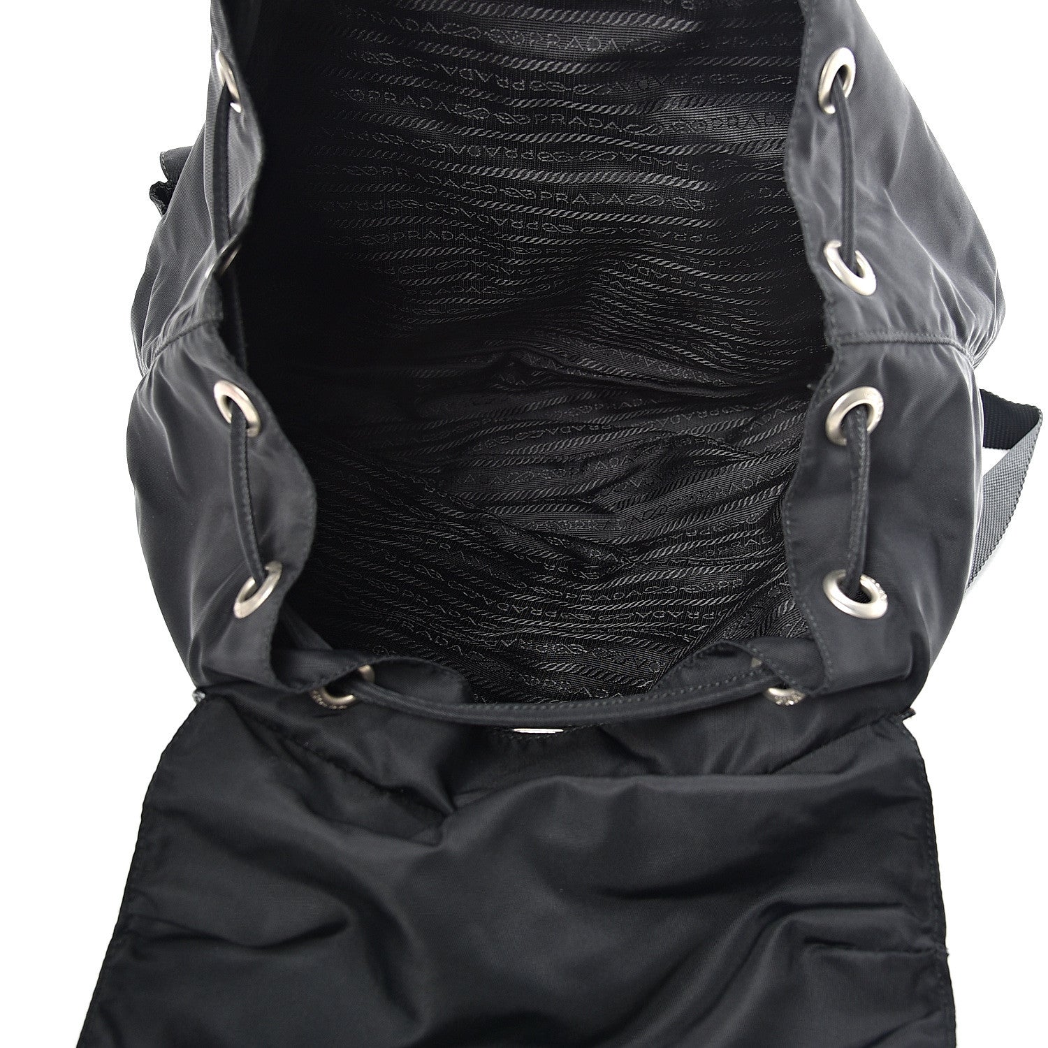Prada Nylon Vela Medium Backpack Black 4 of 11