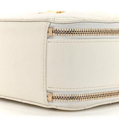 Chanel Caviar Quilted Mini Pick Me Up Vanity Case White 10 of 13