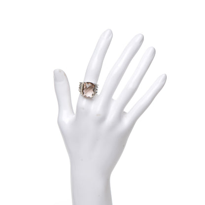 David Yurman Sterling Silver Diamond Morganite 16mm Wheaton Ring 51 5.75 2 of 5