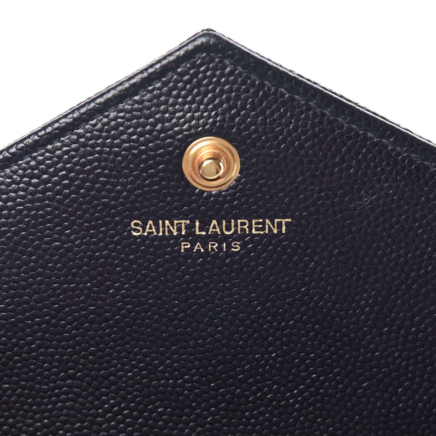 Grain De Poudre Matelasse Chevron Monogram Chain Wallet Black