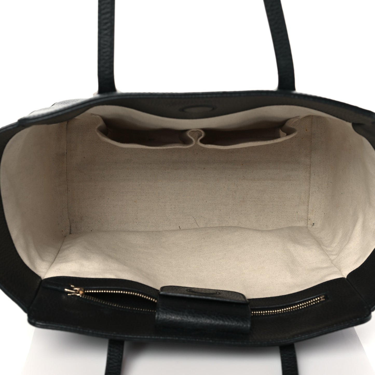 Pebbled Calfskin Small Swing Tote Black