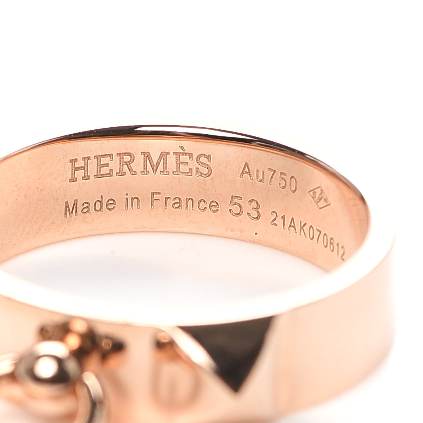 18K Rose Gold PM Collier De Chien Ring 53 6.25
